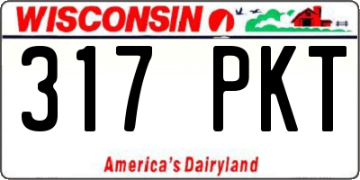 WI license plate 317PKT