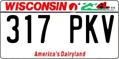WI license plate 317PKV