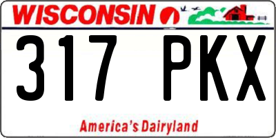 WI license plate 317PKX