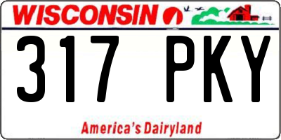 WI license plate 317PKY