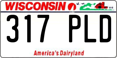 WI license plate 317PLD