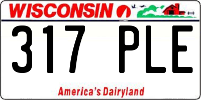 WI license plate 317PLE