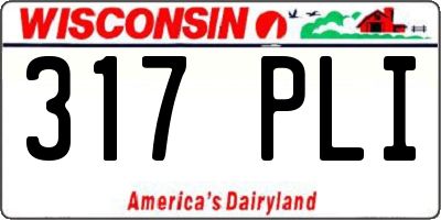 WI license plate 317PLI