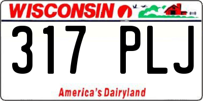 WI license plate 317PLJ