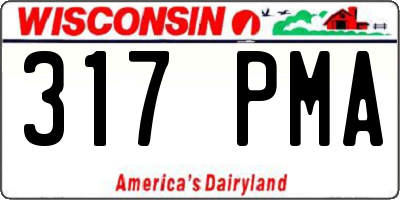 WI license plate 317PMA