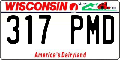 WI license plate 317PMD