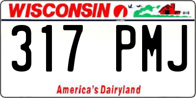 WI license plate 317PMJ