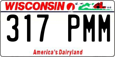 WI license plate 317PMM