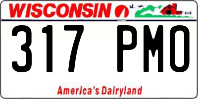 WI license plate 317PMO