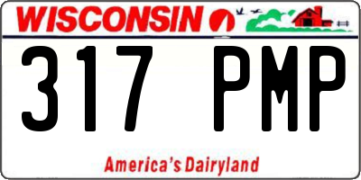 WI license plate 317PMP