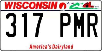 WI license plate 317PMR