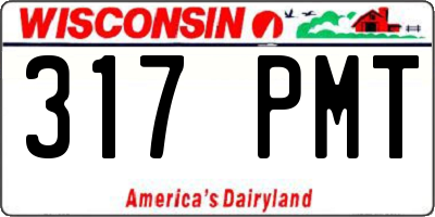 WI license plate 317PMT