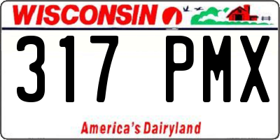 WI license plate 317PMX