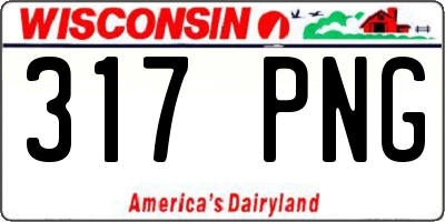 WI license plate 317PNG