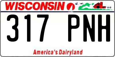 WI license plate 317PNH