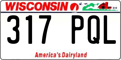 WI license plate 317PQL