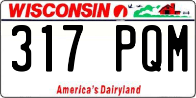WI license plate 317PQM