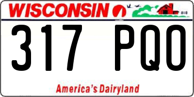 WI license plate 317PQO