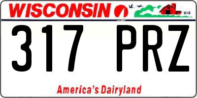 WI license plate 317PRZ