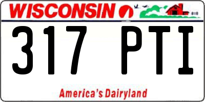 WI license plate 317PTI