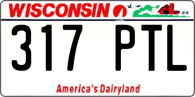 WI license plate 317PTL