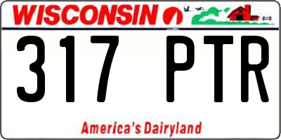 WI license plate 317PTR