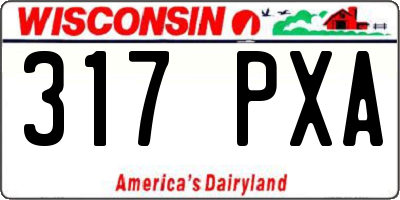 WI license plate 317PXA