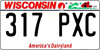WI license plate 317PXC