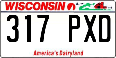 WI license plate 317PXD
