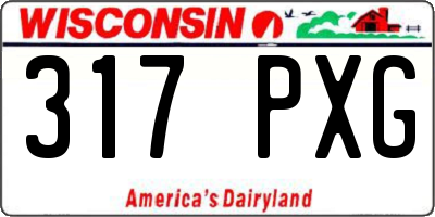 WI license plate 317PXG