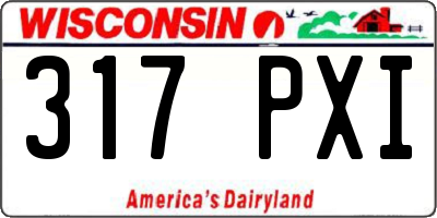 WI license plate 317PXI