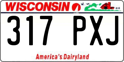 WI license plate 317PXJ
