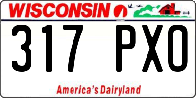 WI license plate 317PXO