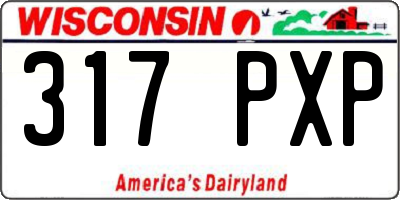 WI license plate 317PXP