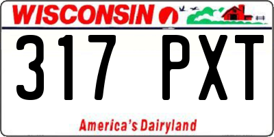 WI license plate 317PXT
