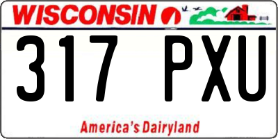 WI license plate 317PXU