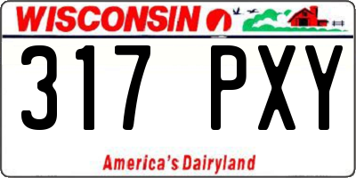WI license plate 317PXY