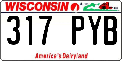 WI license plate 317PYB