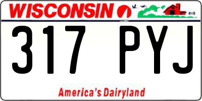 WI license plate 317PYJ