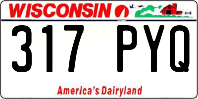 WI license plate 317PYQ