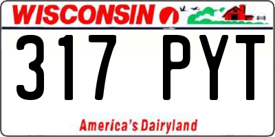 WI license plate 317PYT