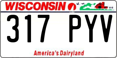 WI license plate 317PYV