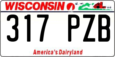WI license plate 317PZB