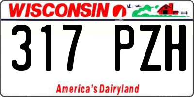 WI license plate 317PZH