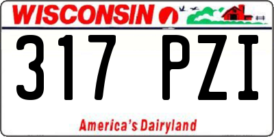 WI license plate 317PZI
