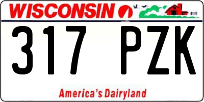 WI license plate 317PZK