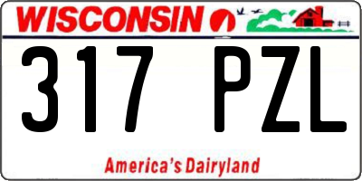 WI license plate 317PZL