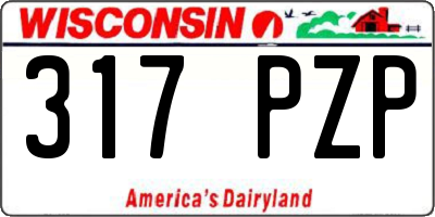 WI license plate 317PZP
