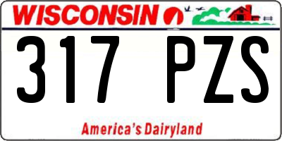 WI license plate 317PZS