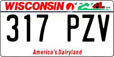 WI license plate 317PZV